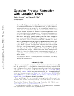 Gaussian Process Regression with Location Errors