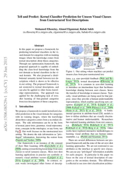 Tell and Predict: Kernel Classifier Prediction for Unseen Visual Classes
  from Unstructured Text Descriptions