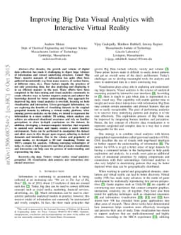 Improving Big Data Visual Analytics with Interactive Virtual Reality