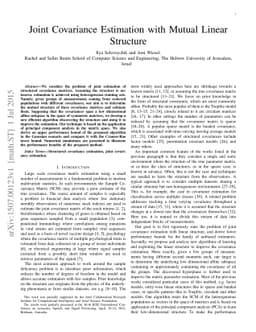 Joint Covariance Estimation with Mutual Linear Structure
