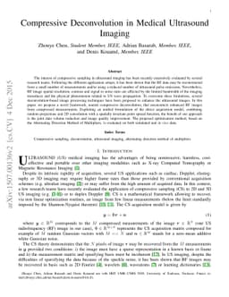 Compressive Deconvolution in Medical Ultrasound Imaging