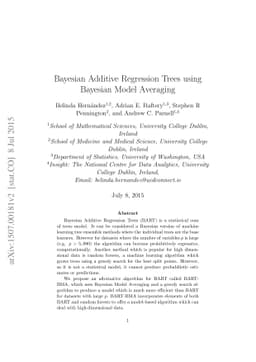 Bayesian Additive Regression Trees using Bayesian Model Averaging