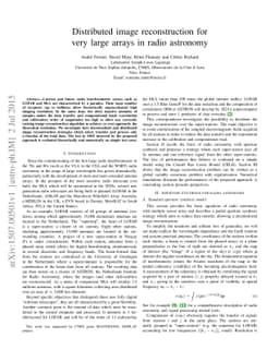 Distributed image reconstruction for very large arrays in radio
  astronomy