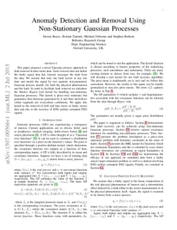 Anomaly Detection and Removal Using Non-Stationary Gaussian Processes