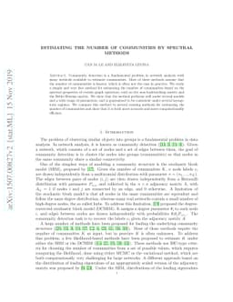 Estimating the number of communities in networks by spectral methods