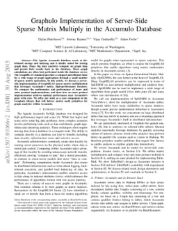 Graphulo Implementation of Server-Side Sparse Matrix Multiply in the
  Accumulo Database