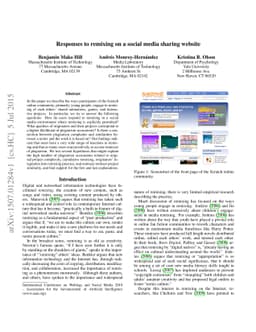 Responses to remixing on a social media sharing website