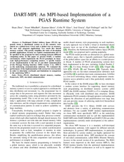 DART-MPI: An MPI-based Implementation of a PGAS Runtime System