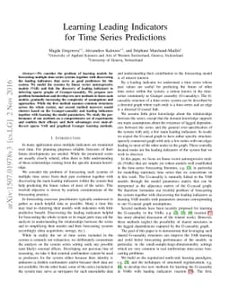 Learning Leading Indicators for Time Series Predictions