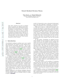 Toward Idealized Decision Theory