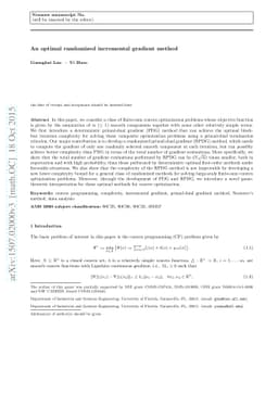 An optimal randomized incremental gradient method
