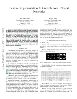 Feature Representation in Convolutional Neural Networks
