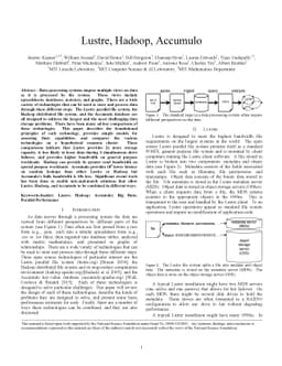 Lustre, Hadoop, Accumulo