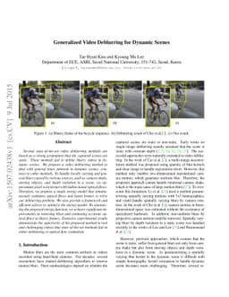 Generalized Video Deblurring for Dynamic Scenes