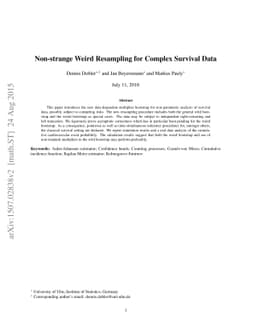 Non-strange Weird Resampling for Complex Survival Data