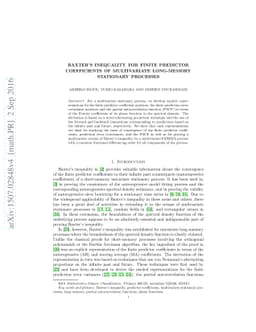Baxter's inequality for finite predictor coefficients of multivariate
  long-memory stationary processes