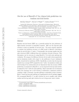 On the use of Harrell's C for clinical risk prediction via random
  survival forests