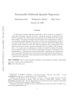 Factorisable Multitask Quantile Regression