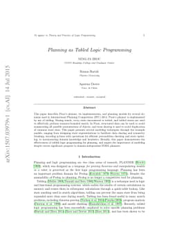 Planning as Tabled Logic Programming
