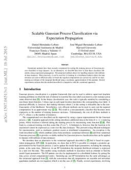 Scalable Gaussian Process Classification via Expectation Propagation