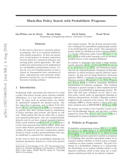 Black-Box Policy Search with Probabilistic Programs