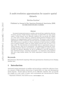 A multi-resolution approximation for massive spatial datasets