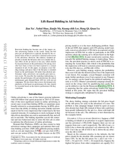 Lift-Based Bidding in Ad Selection