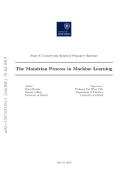 The Mondrian Process for Machine Learning