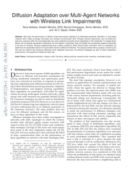 Diffusion Adaptation over Multi-Agent Networks with Wireless Link
  Impairments