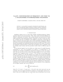 ConceFT: Concentration of Frequency and Time via a multitapered
  synchrosqueezed transform