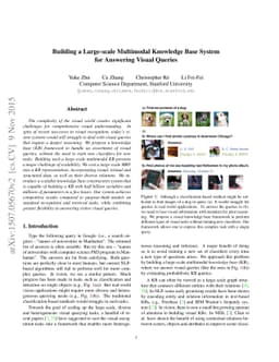 Building a Large-scale Multimodal Knowledge Base System for Answering
  Visual Queries