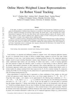 Online Metric-Weighted Linear Representations for Robust Visual Tracking