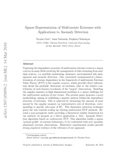 Sparsity in Multivariate Extremes with Applications to Anomaly Detection