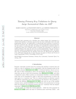 Taming Primary Key Violations to Query Large Inconsistent Data