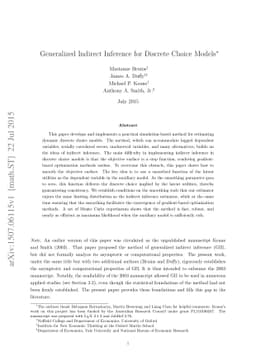 Generalized Indirect Inference for Discrete Choice Models