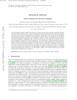 Active skeleton for bacteria modeling