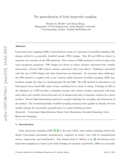 The generalization of Latin hypercube sampling