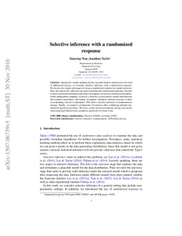 Selective inference with a randomized response