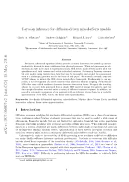 Bayesian inference for diffusion driven mixed-effects models