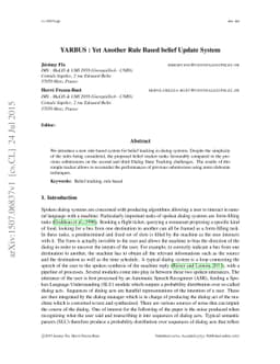YARBUS : Yet Another Rule Based belief Update System