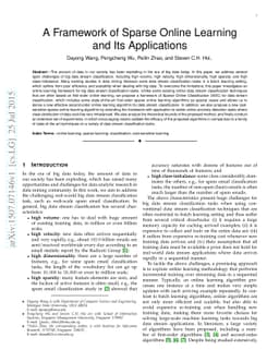 A Framework of Sparse Online Learning and Its Applications