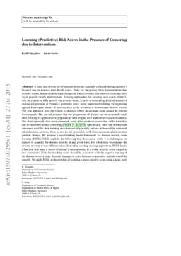 Learning (Predictive) Risk Scores in the Presence of Censoring due to
  Interventions