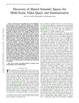 Discovery of Shared Semantic Spaces for Multi-Scene Video Query and
  Summarization