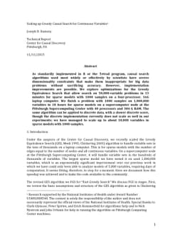 Scaling up Greedy Causal Search for Continuous Variables