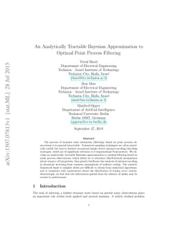 An Analytically Tractable Bayesian Approximation to Optimal Point
  Process Filtering