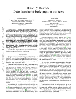 Detect & Describe: Deep learning of bank stress in the news