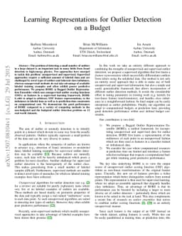 Learning Representations for Outlier Detection on a Budget