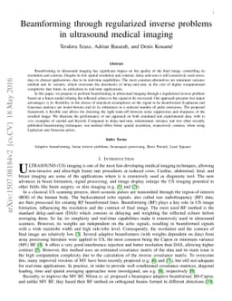 Beamforming through regularized inverse problems in ultrasound medical
  imaging
