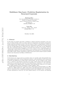 Multilinear Map Layer: Prediction Regularization by Structural
  Constraint