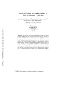 Artificial Neural Networks Applied to Taxi Destination Prediction